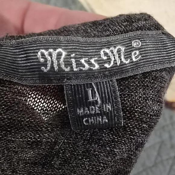 Miss Me Charcoal Long Sleeve Dress - Picture 8 of 8